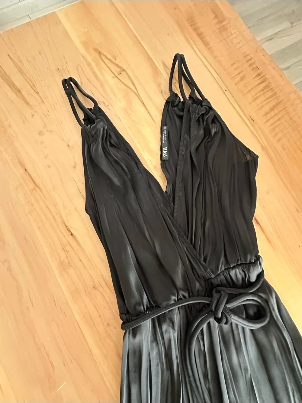 ZARA satin jumpsuit XS